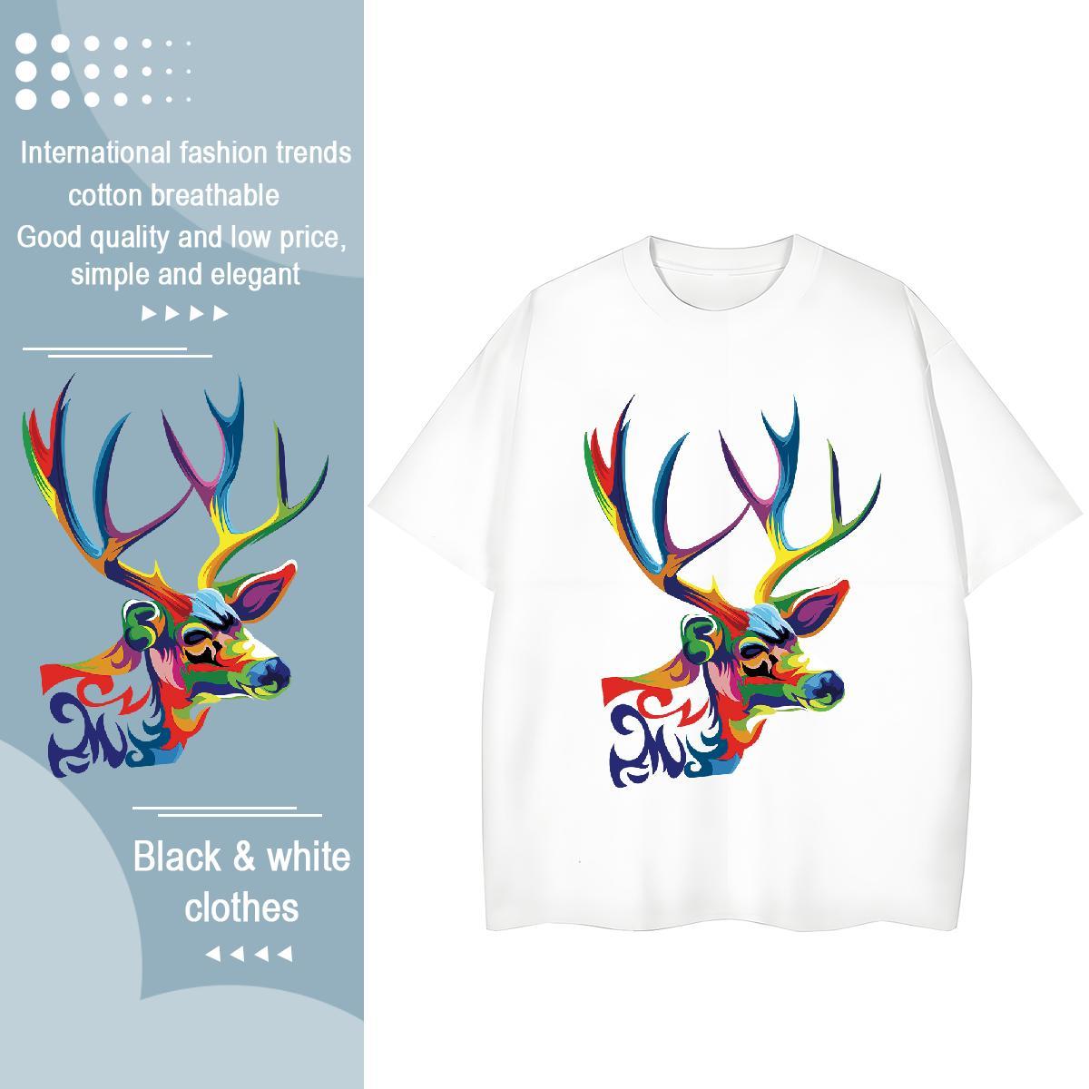 Free Shipping T shirt Christmas Breathable Soft Daily Wear Plus Size Custom 100% Cotton 230g Men Tops Tees Fashion Design Tee Shirt