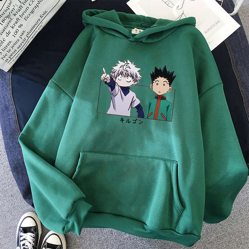 Women HxH Men Hoodies Baka Killua Japan Anime Plus Size Sweatshirt X Hunter Gon Printed Hooded Unisex Streetwear