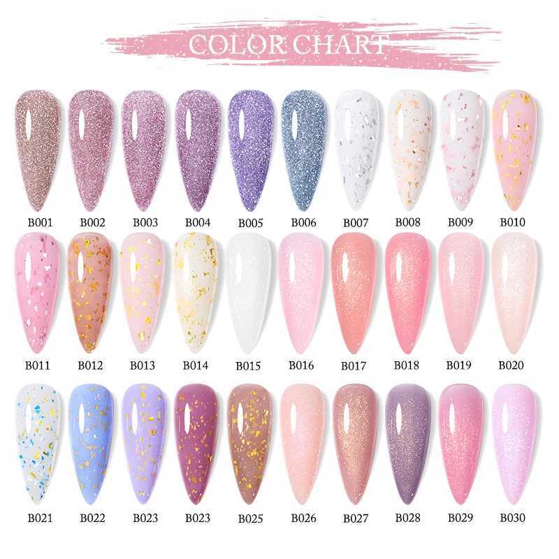 UR SUGAR Blue Color Rubber Base Gel Nail Polish Gold Glitter Base Gel Top Coat Soak Off UV LED Gel Nail Art Varnish ManicureM240814