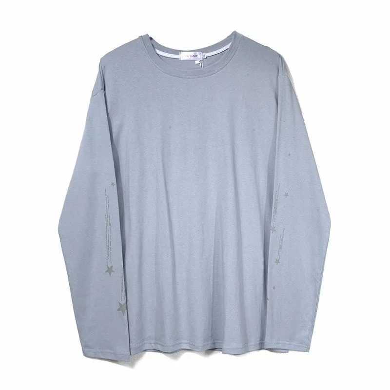 Plus Size S-3XL Long Sleeve T-shirts Men Loose Fall Design Print Harajuku Teens Fashion Casual Tees Chic Handsome Tops SimpleM240814