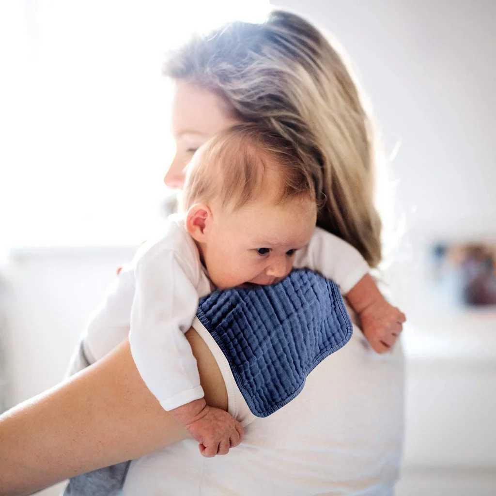 Bibs Burp Cloths Kiddiezoom 3Pcs Baby Muslin Burp Cloth 6 Layer Gauze Saliva Towel Newborn Face Towel Soft Absorbent Cotton Infant Wash ClothL4812