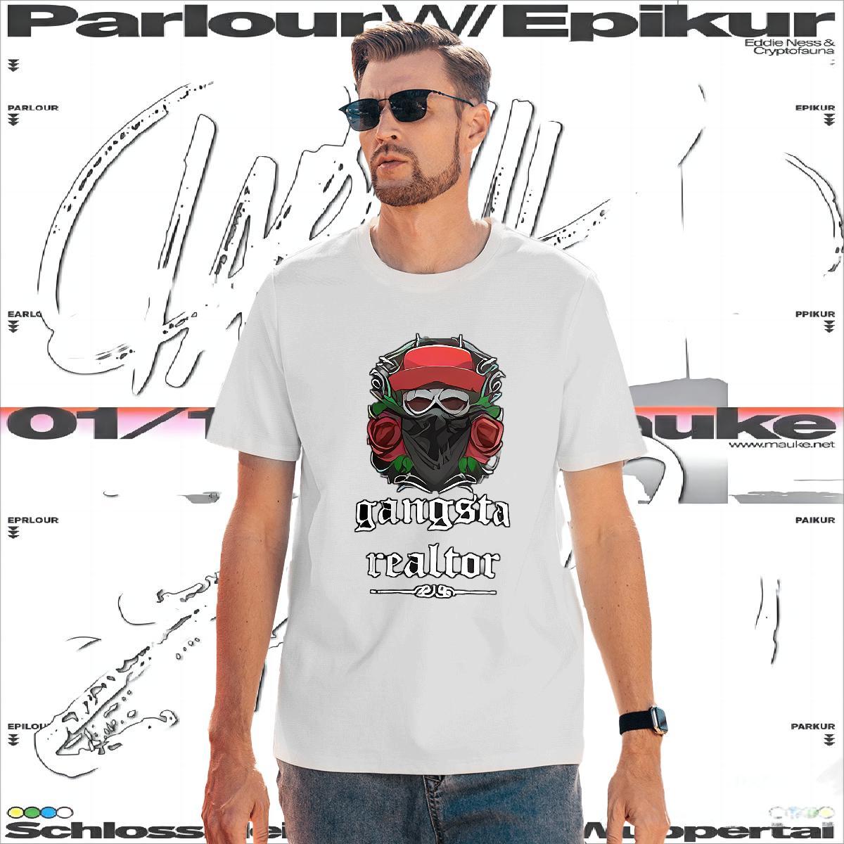 Wholesale flower Man T Shirts Home Outdoor Mens Tshirts 100% Cotton 230g Casual New Crew Neck Breathable Black Oversized Tops Tees