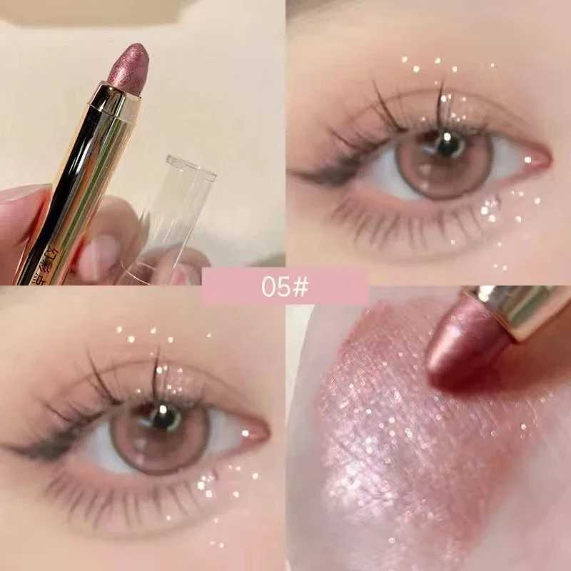 Shimmer Eyeshadow Stick Easy Glitter Highlighter Eyeshadow Pencil Brightening Makeup Pink Silkworm Champagne Gold Eyeliner Pe Y240813