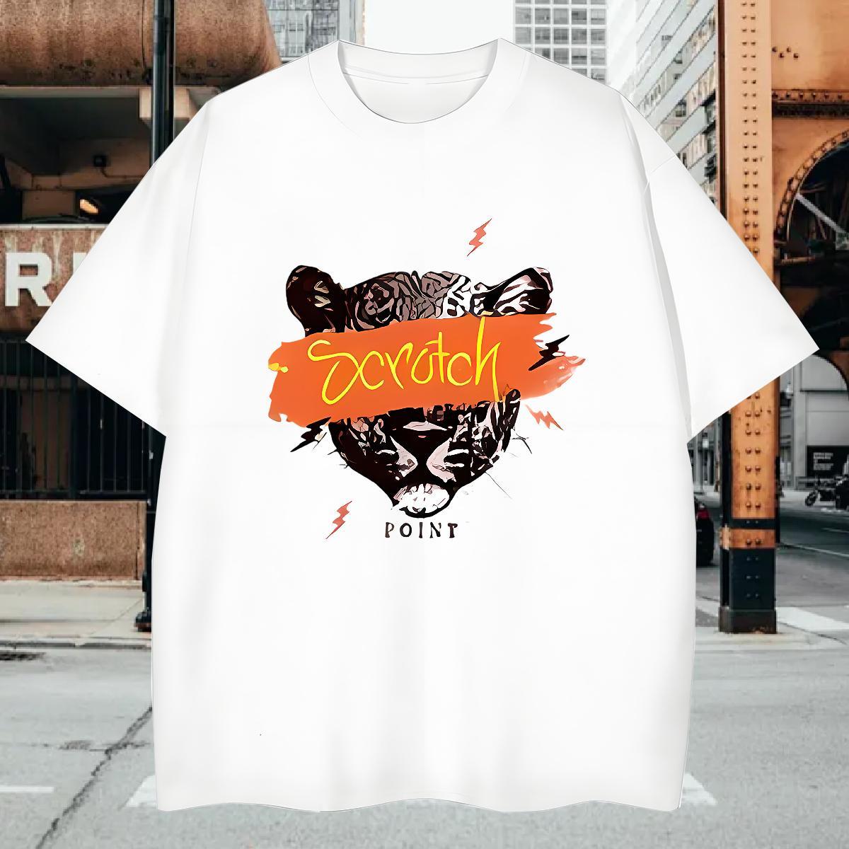 T shirt 230g Cotton leopard Street wear Hip Hop Breathable Short Sleeve Plus Size Cartoon Tshirts Classic Casual Comfortable Polos