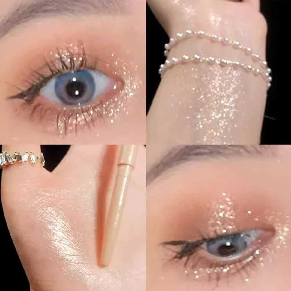 Shiny Lying Silkworm Eyeliner Pencil Glitter Nature Brightens Highlighter Eyeliner Eyeshadow Pen Long-lasting Eye Korean Makeup Y240813