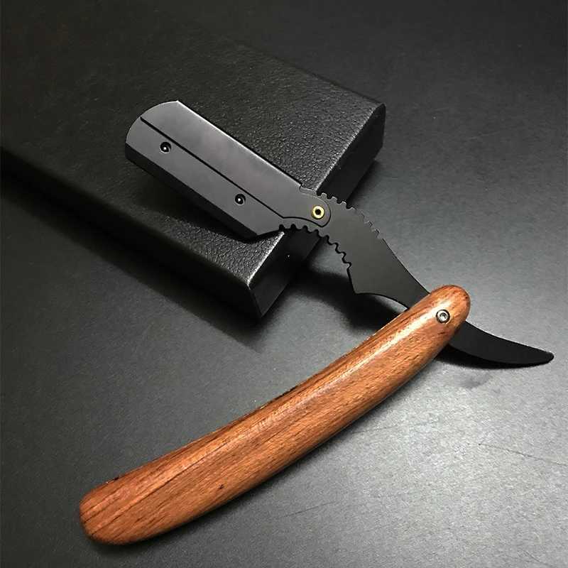 Men Professional Manual Shaver Straight Edge Stainless Steel Barber Razor Folding Shaving Shave Beard CutterM240814