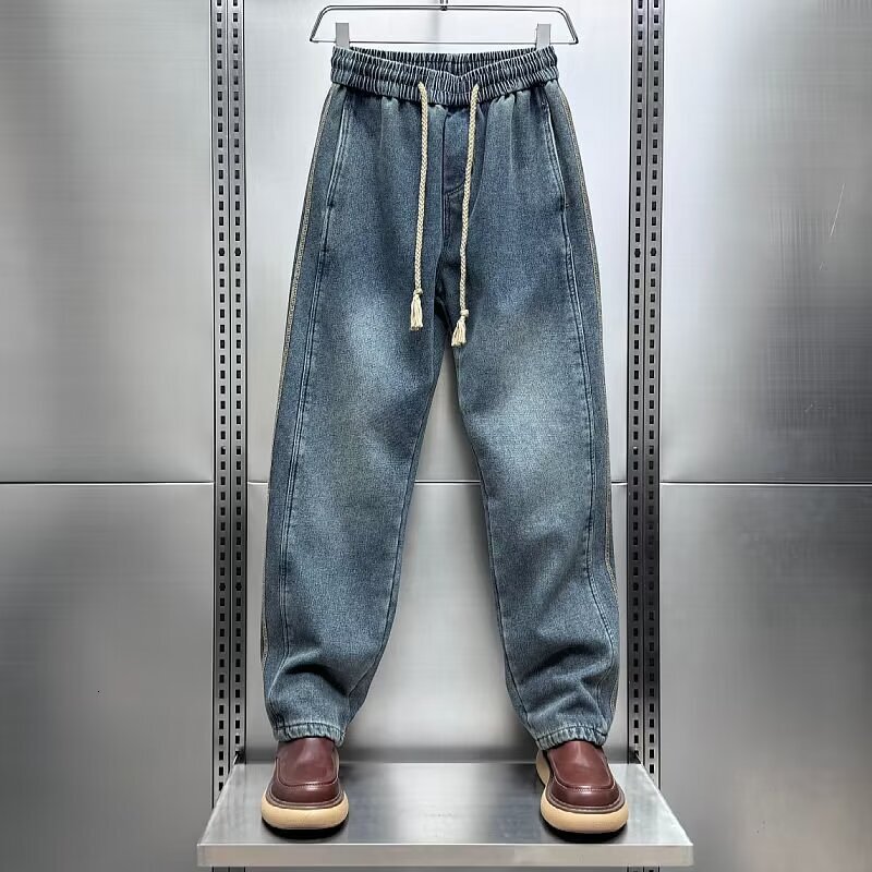 American summer jeans men's versatile design trendy fashion slim casual pants589
