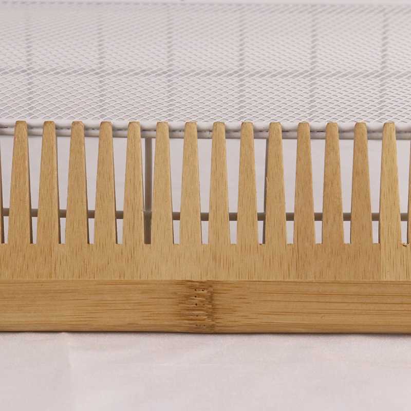 1 professional bamboo and wooden anti-static massage scalp wide teeth wooden massage hair comb hair styling comb W240813