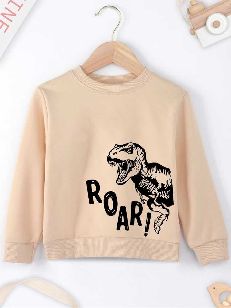 Dropship Red Baby Unisex Sweatshirts Dinosaur Print Outdoor Y2K Comfy O Neck High Quality Hoodless Popular Hot Sell Kids SweaterY240814