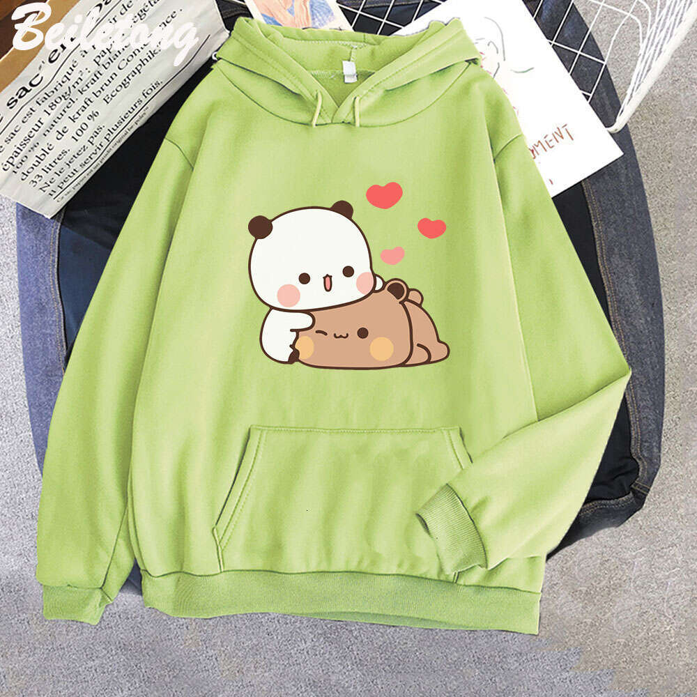 Panda Cute Bear Cartoon Men Women Couple Hoodies Long Sleeve Bubu Dudu Plus Size Sweatshirt Haruku Boy And Girl Streetwear