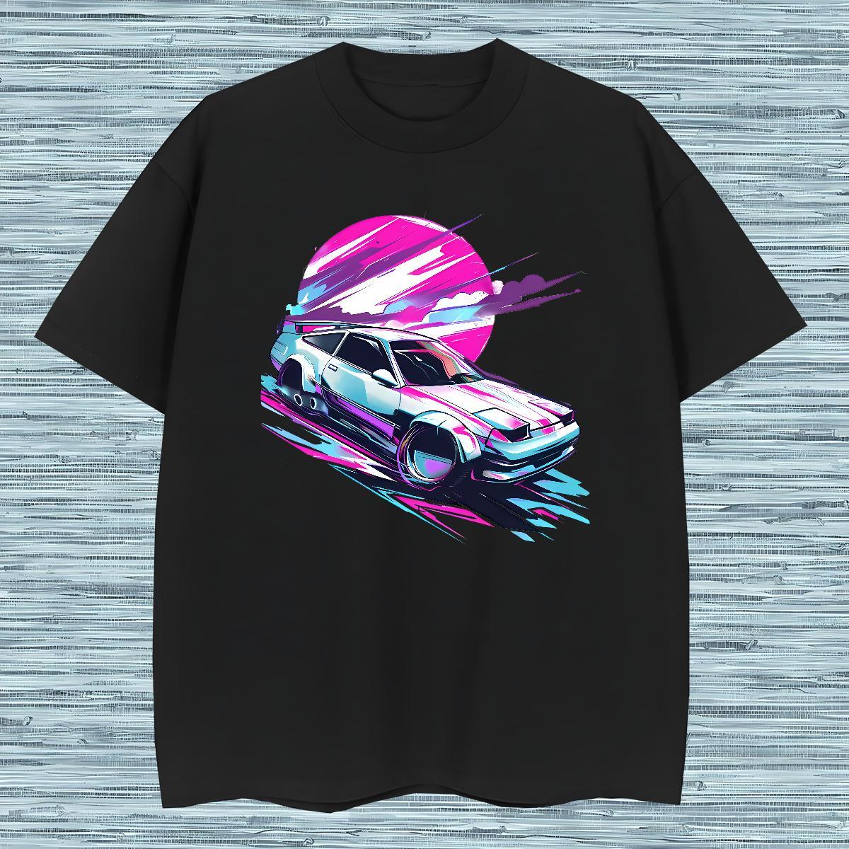 Brand sun T shirt Street Couples T Shirts 230g Cotton New Breathable Crew Neck Anime Print Tees Shirts
