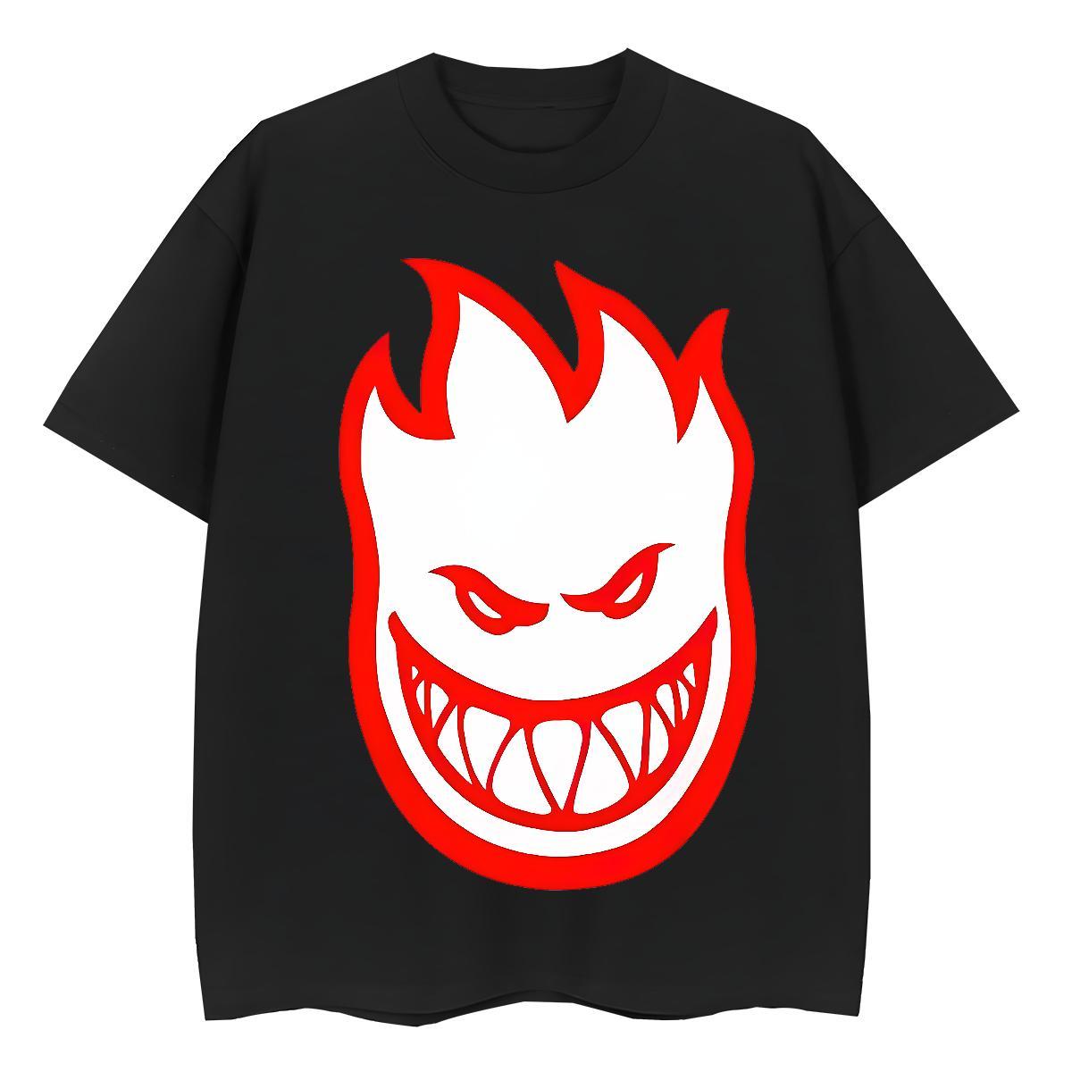 Loose T Shirts Men halloween Breathable Crew Neck Spring Summer Asian Size 230g Pure Cotton Tshirt for Man Woman Fashion New Clothes
