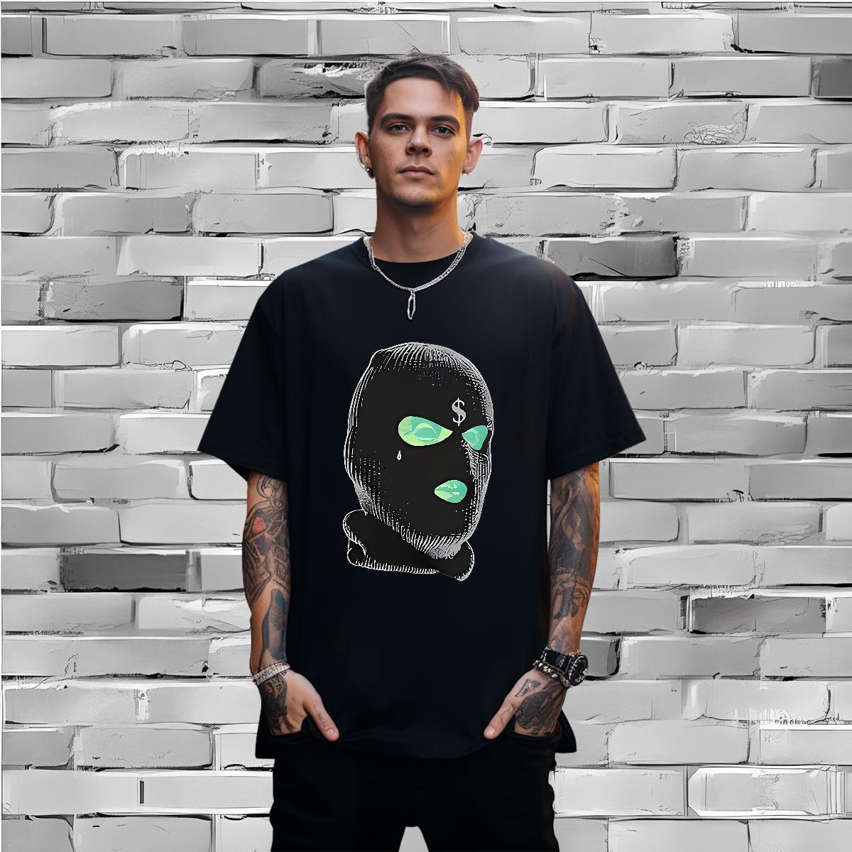 T Shirts Men 230g Cotton portrait Summer Casual Breathable Crew Neck Anime Print Mens Tshirts Free Shipping Cool Tops Shirt