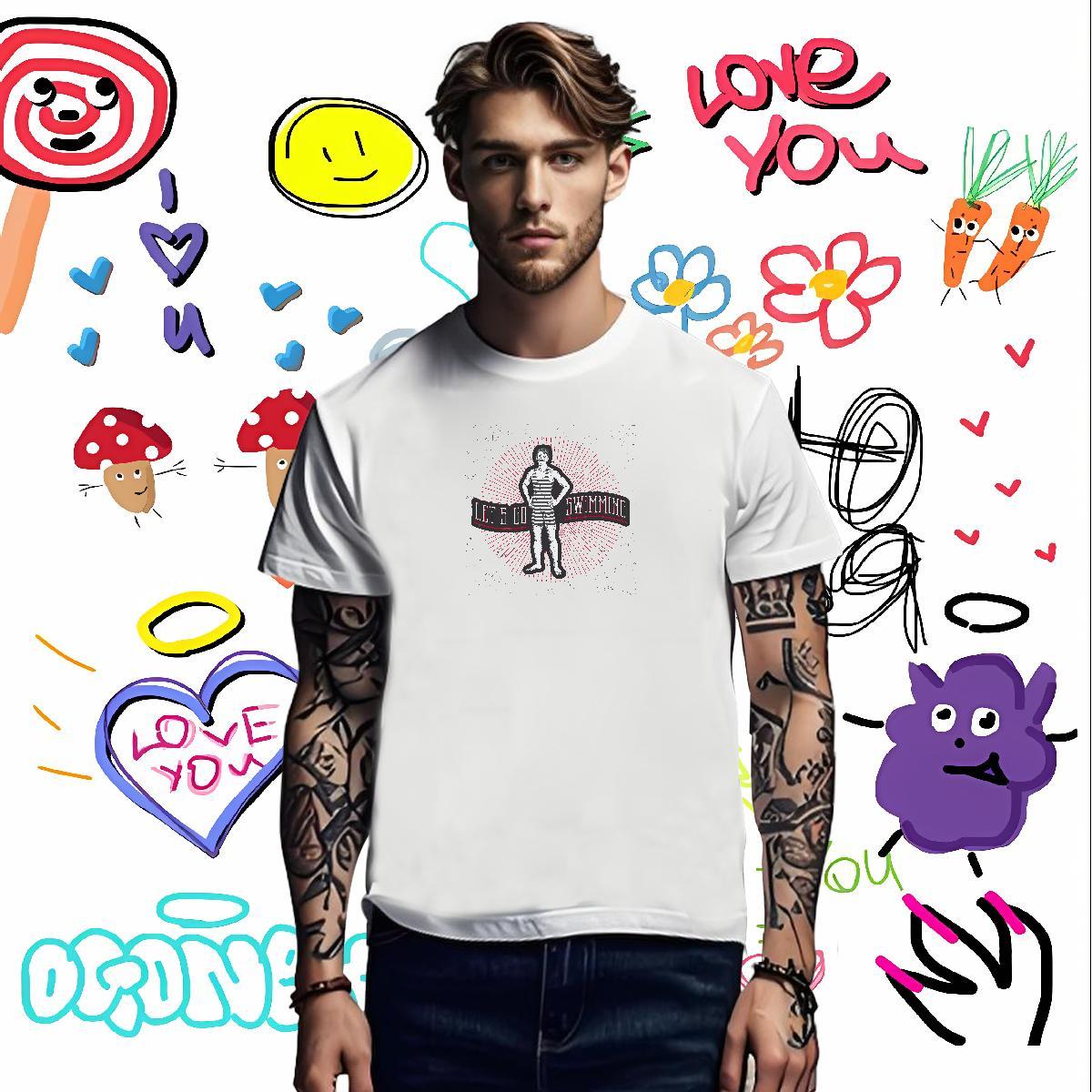 Men T Shirts 230g 100% Cotton person Sports Casual Crew Neck Graphic Men Tops Tees Fashion Designer Cool Tops Shirt