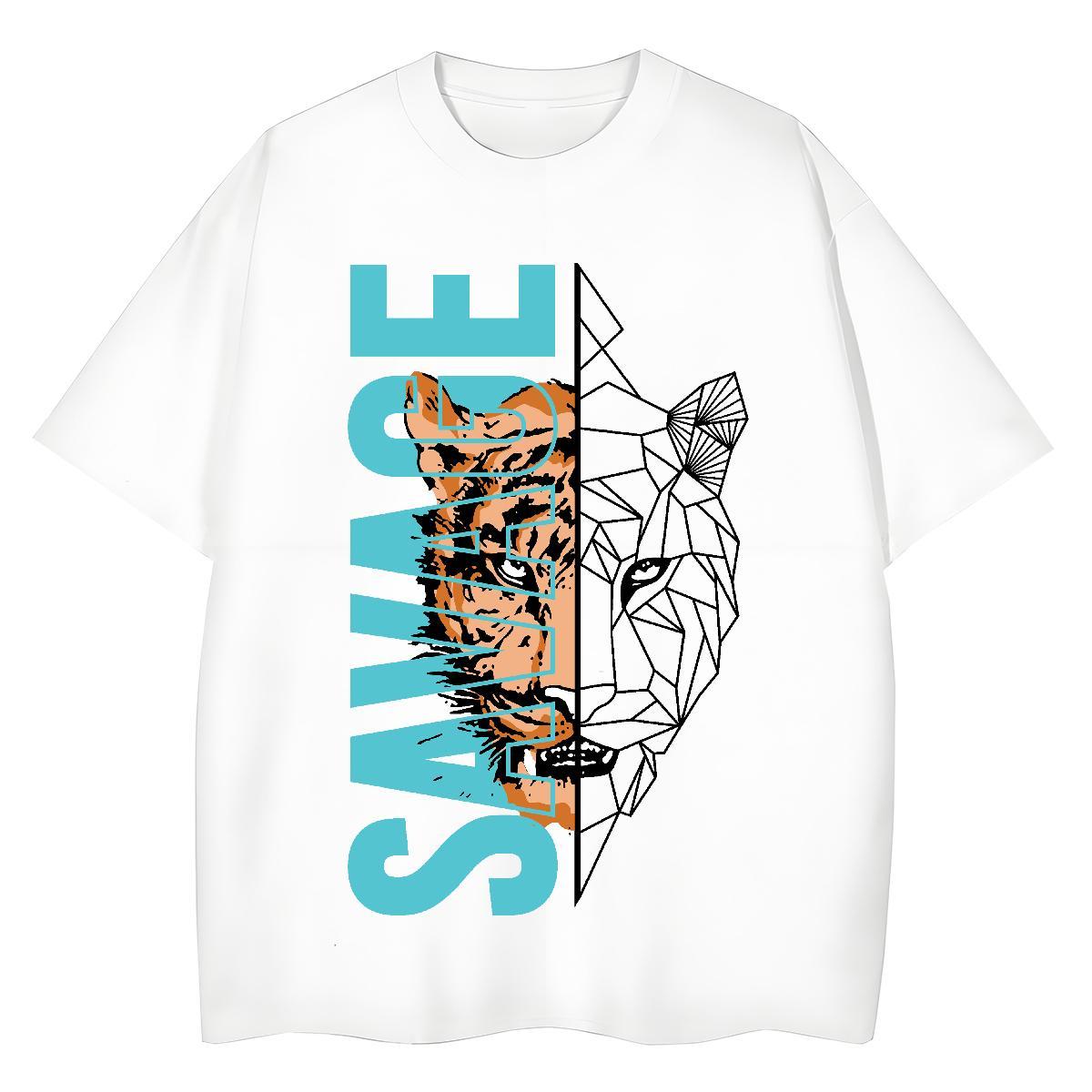 Cool T-Shirts Breathable Soft Sport Anime Print 230g 100% Cotton Tshirt for Man Woman DIY Customized Wear