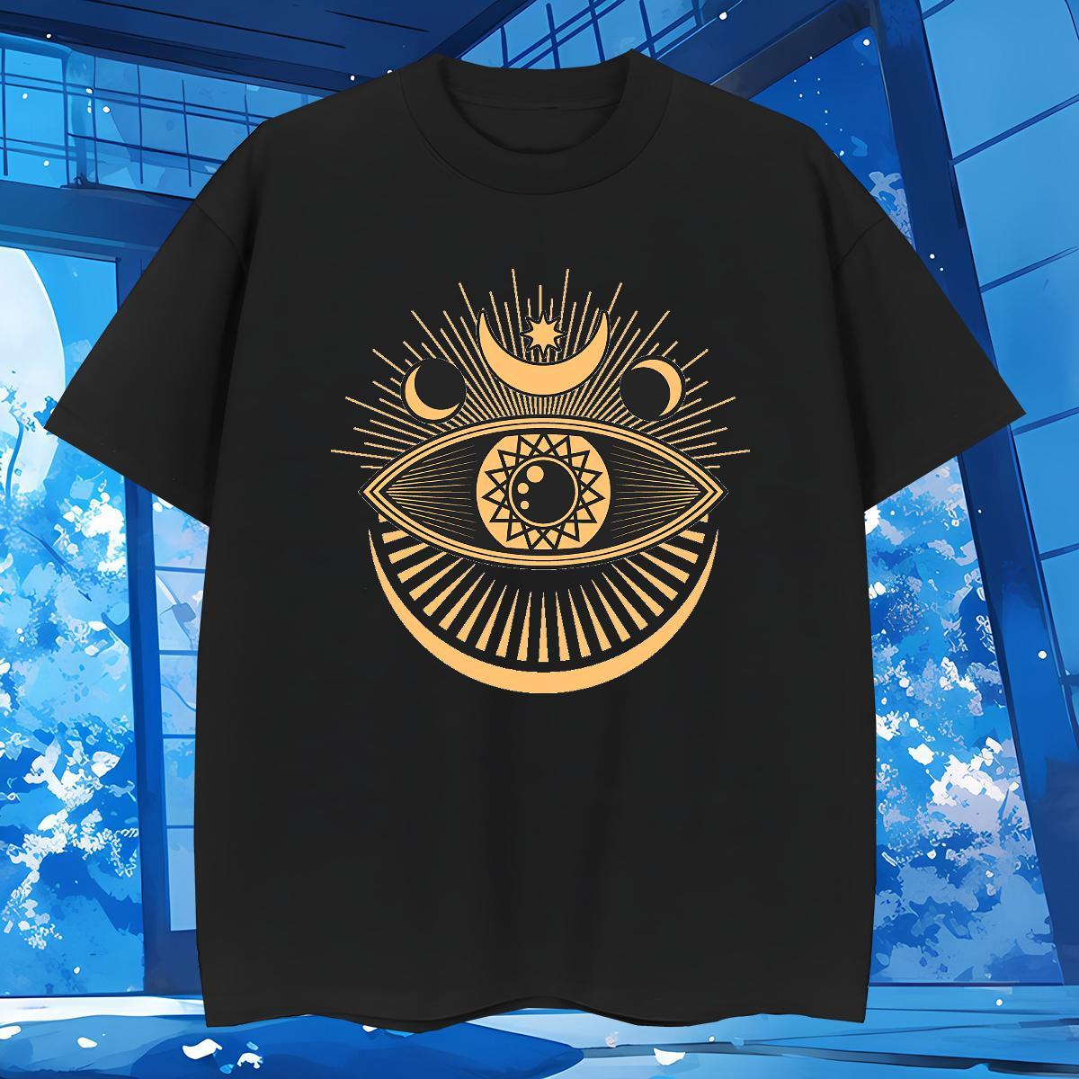 T Shirt For Man 230g Pure Cotton eyes Street wear Hip Hop Breathable DIY Logo Oversized Mens Tshirts Wholesale Designer Tees Shirts