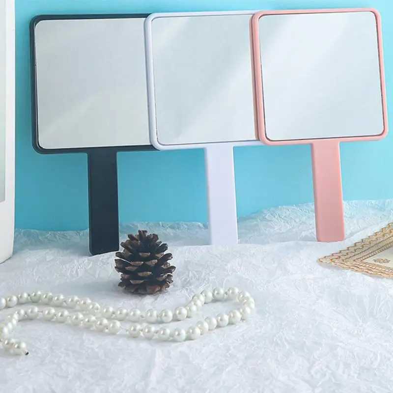Simple handle mirror female portable makeup mirror high-value handheld high-definition makeup special size mirror beauty tool W240813