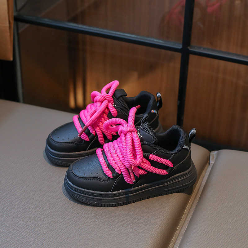 Sneakers 2023 Spring and Autumn New Style Cool Sports Shoes for Little Girls Breathable Board Shoes for Big Boys Soft soled Lightweight Yellow Shoes H