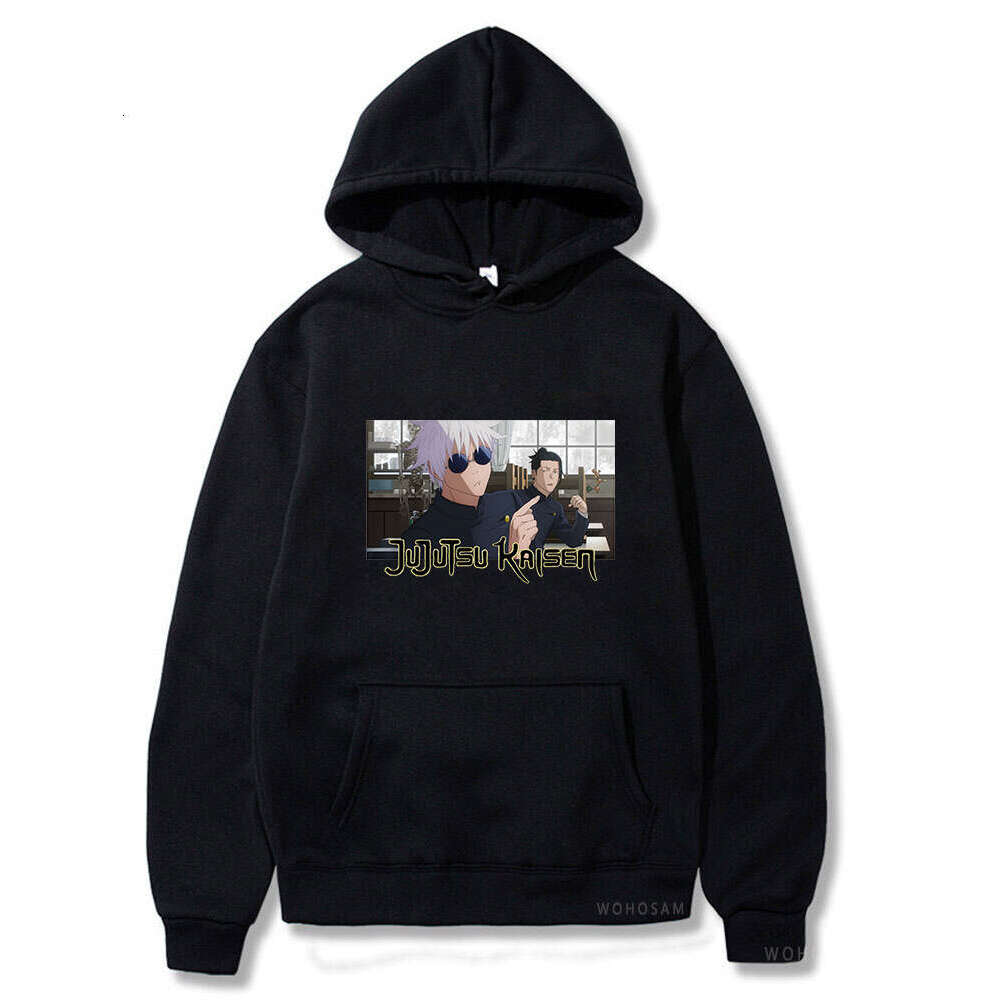 Jujutsu Anime Kaisen Satoru Gojo Hoodies Haruku Printed Autumn Winter Men Women Plus Size Reflective Long Sleeves Sweatshirts