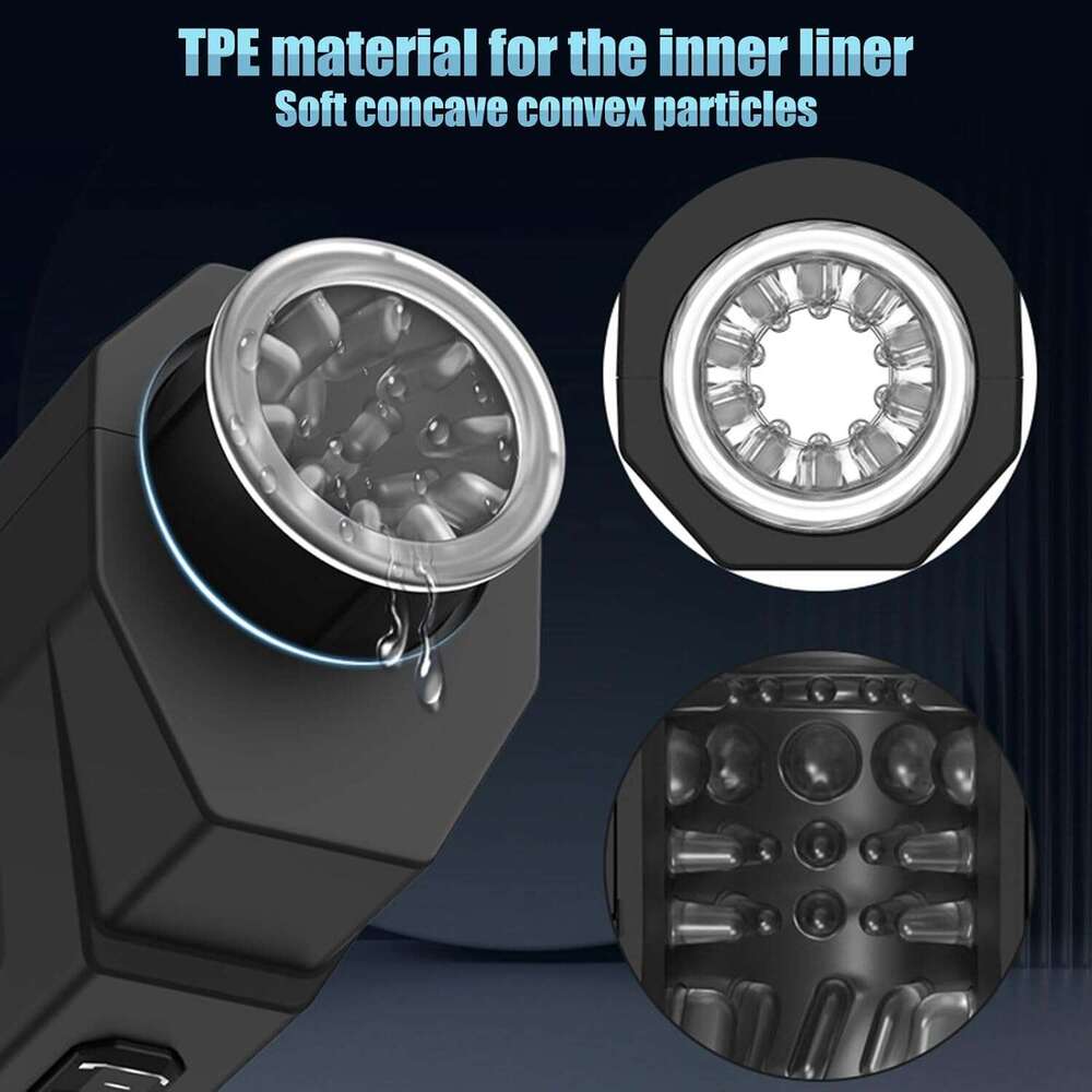 Automatic male device, male sex toy with 5 thrust and rotation modes, switching between 7 speeds for stimulation, men's automatic massager, pocke