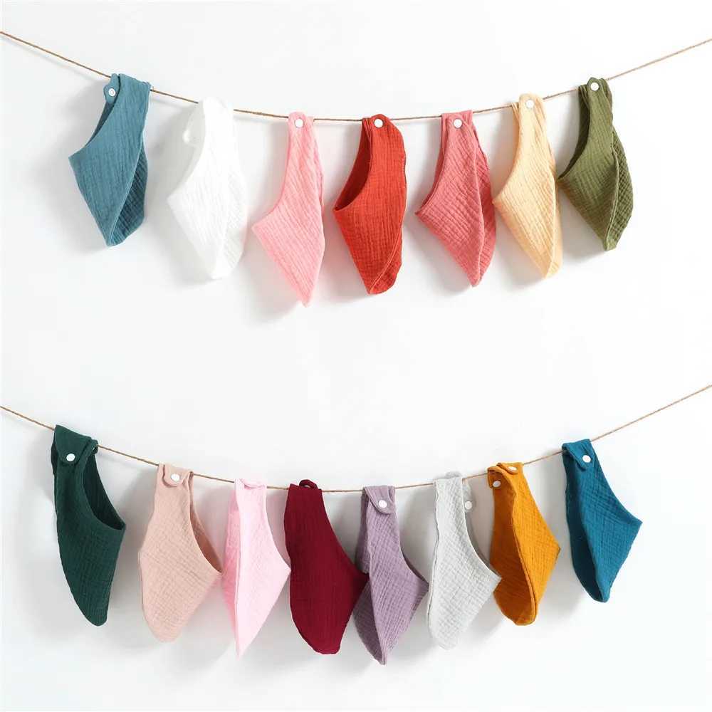 Bibs Burp Cloths Baby Bibs Infant Cotton Bib Newborn Solid Color Triangle Scarf Feeding Saliva Towel Bandana Burp Cloth For Boy Girl Drool BibsL4812