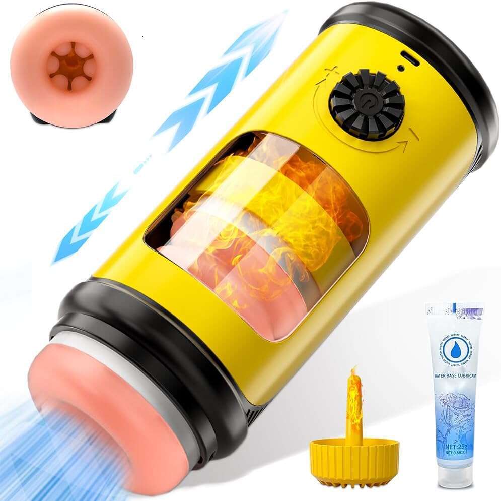 Automatic male sexual toy - Male sexual toy male hands-free device, heated adult toy male pump, 3D textured pocket with 5 thrust modes