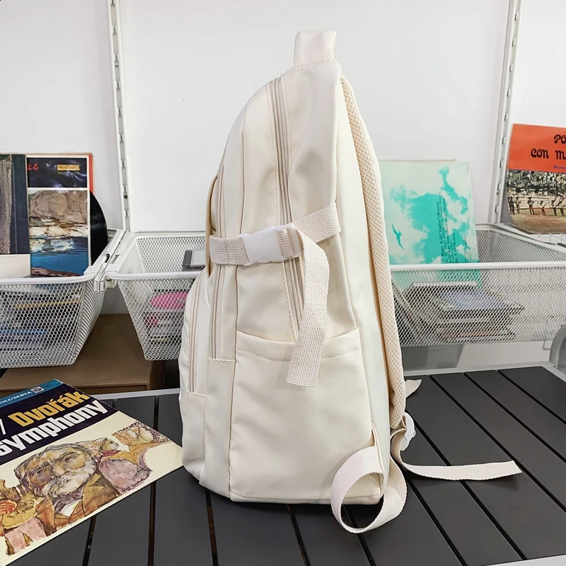 JOYPESSIE Fashion Waterproof Bookbag for High School School Bag Nylon Black Backpack Women Laptop Mochila 240813