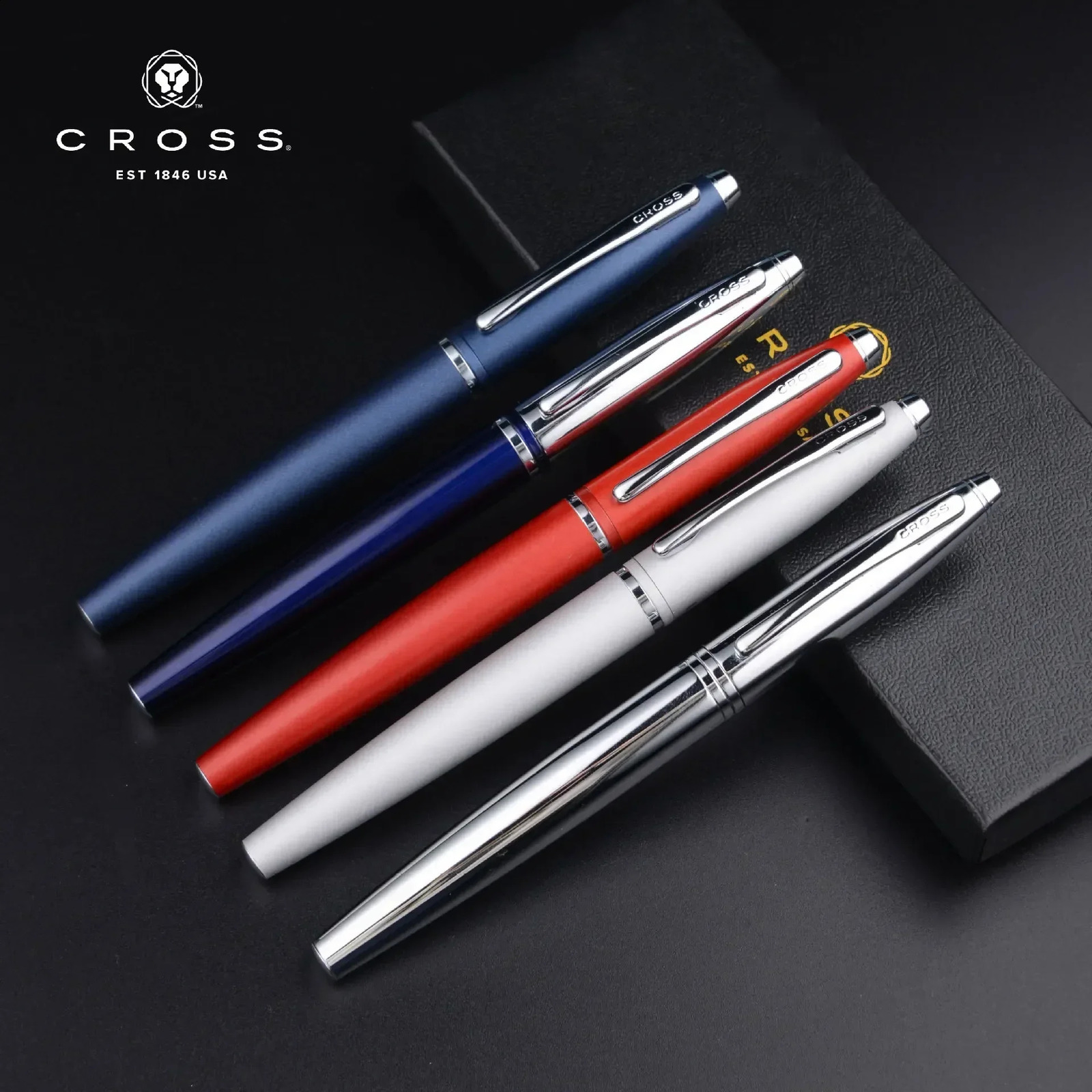 Original Cross CALAIS Smooth Metal Dot Pen Business Signature 05mm Writing Student Stationery Gift Box from the United States 240813