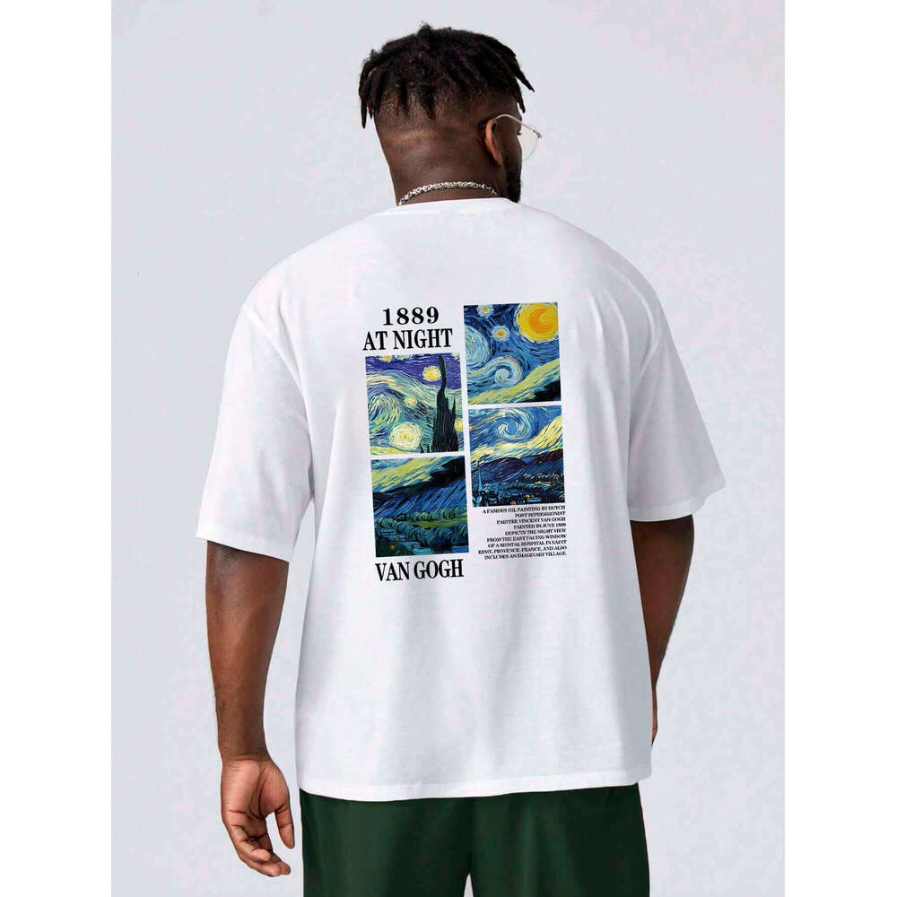 Painting Art Graphic Haruku T-shirts for Women Men Crewneck Oversized Comfortable T Shirts American Style Street Fashion Tees Comtable ees