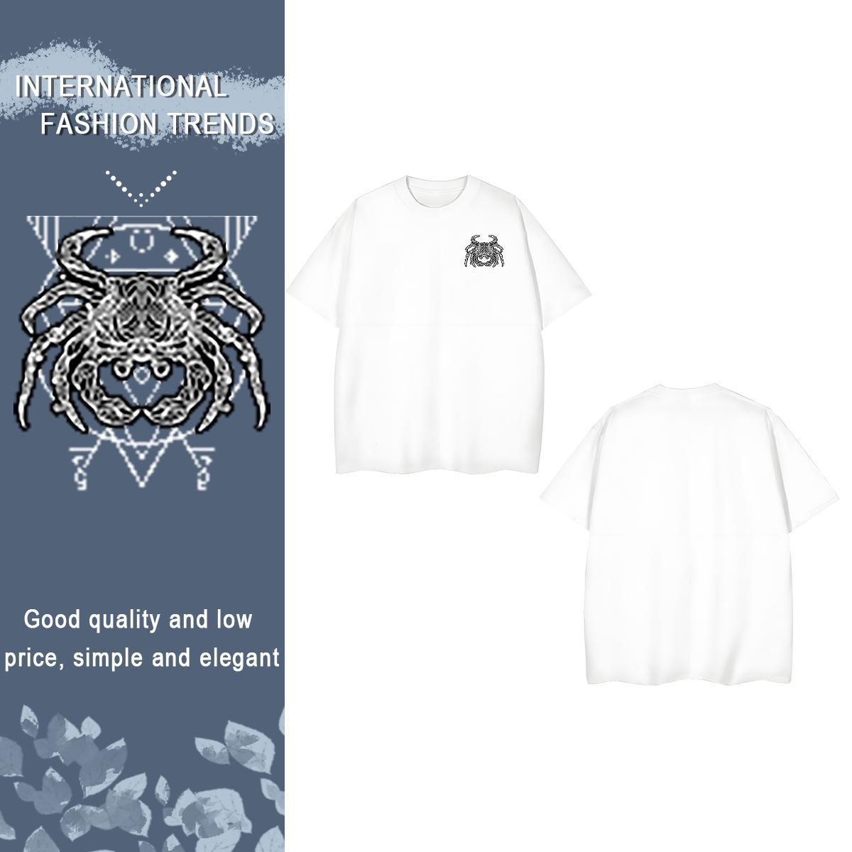T-Shirts for Men 230g Pure Cotton painting Street wear Hip Hop O Neck Short Sleeves Cartoon Printing L-4XL Tshirt for Man Woman Stylist Designer Tops 