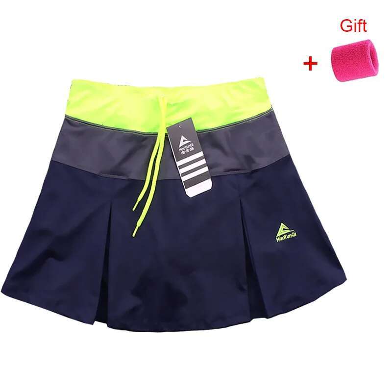 Skirt Tennis Spring Summer Women Sports Badminton Skorts Quick Dry Patchwork Female Training Skirts with Safety Shorts s
