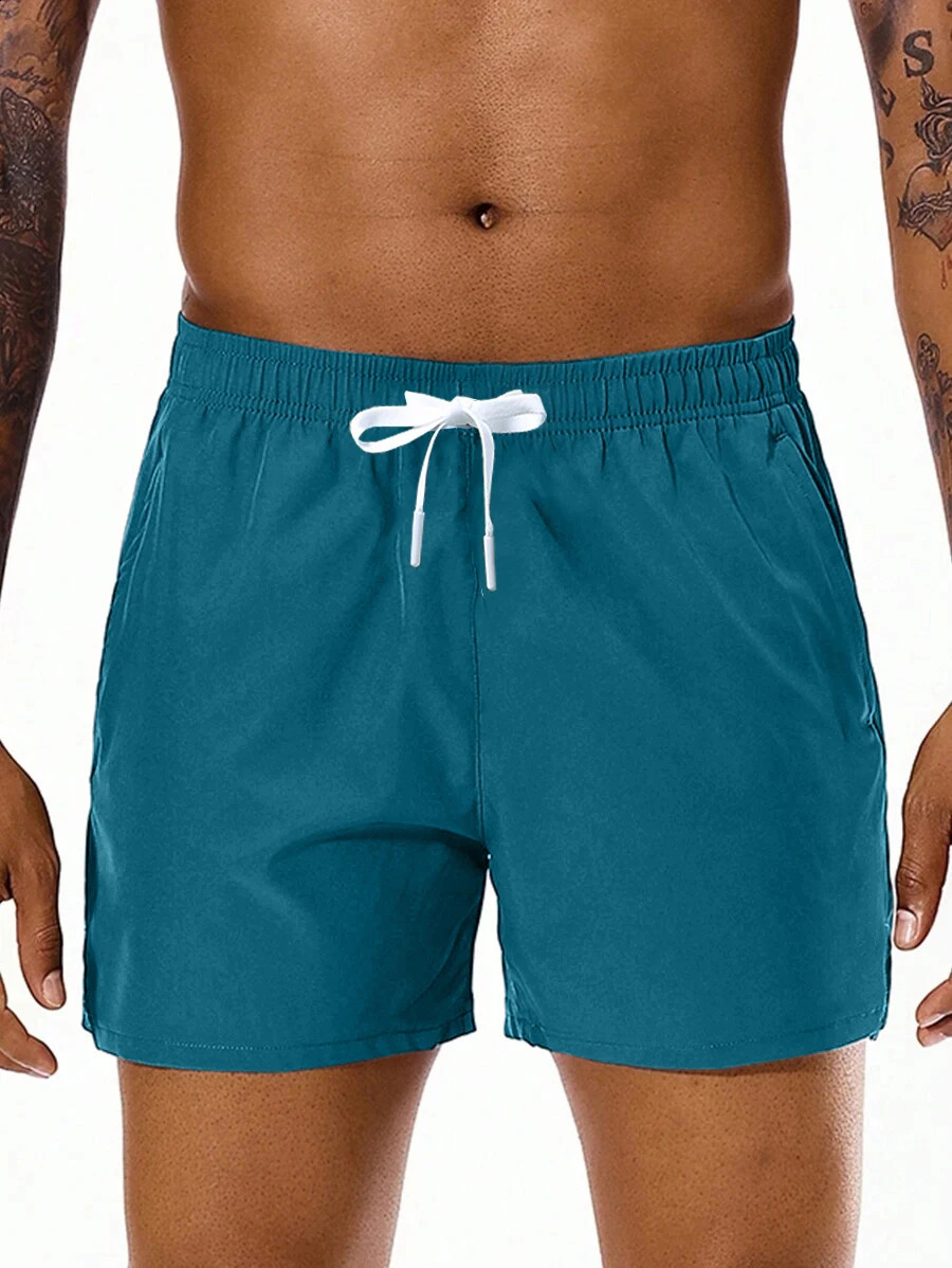 Mens Quick Dry Running Shorts with Drawstring and Zip Pockets Ideal for Athletic Workouts Gym Sessions 240830