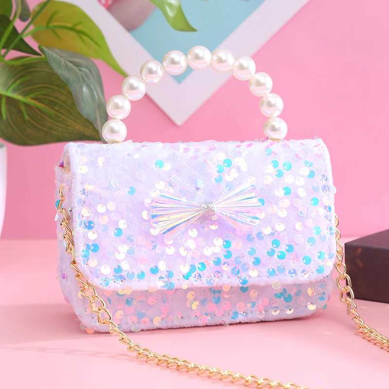 New childrens glitter cross shaped bag girls coin wallet bag cute childrens baby bow knot wallet and handbag gift W240813