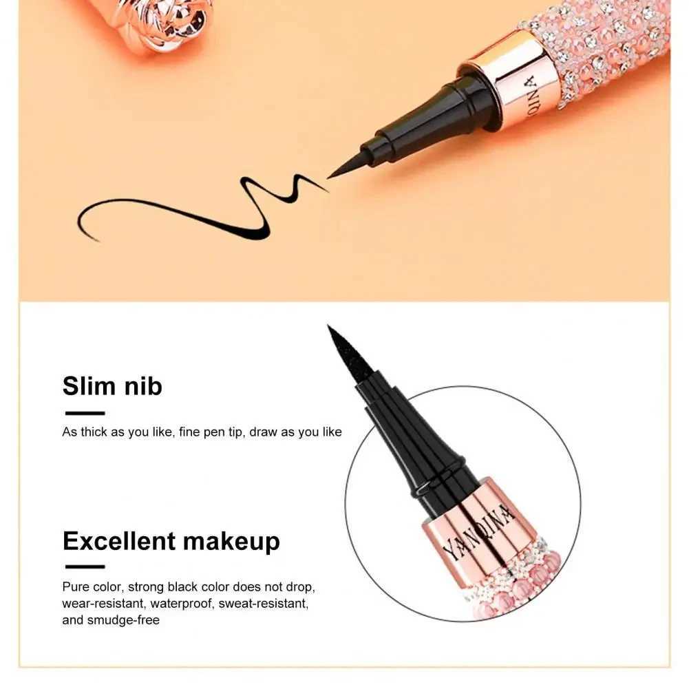 YANQINA Sparkling Eyeliner Cosmetic Sweatproof Slim Refill Queen Scepter Rose Liquid Eye Liner Pen Y240813