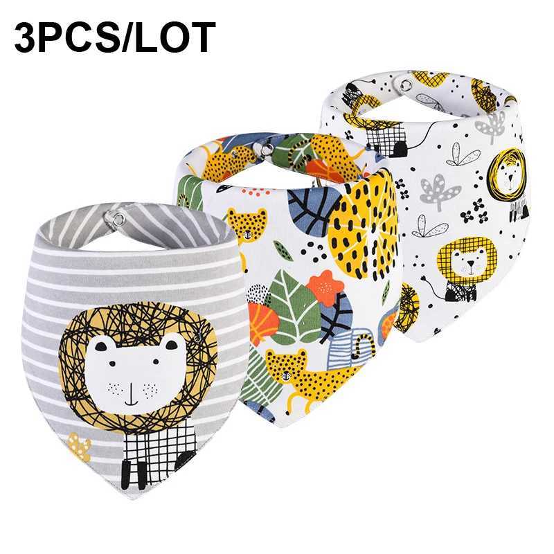 Bibs Burp Cloths 3pcs Organic Cotton Baby Scarf Burp Cloth Bandana Bibs Newborn Baby Boy Infant Girl Toddler Winter Scarf Waterproof Bibs DS9L4812