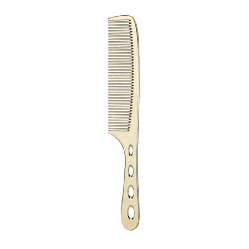 Hair combing fine cutting teeth stainless steel hair styling hair cutting space aluminum comb beauty salon tools W240813