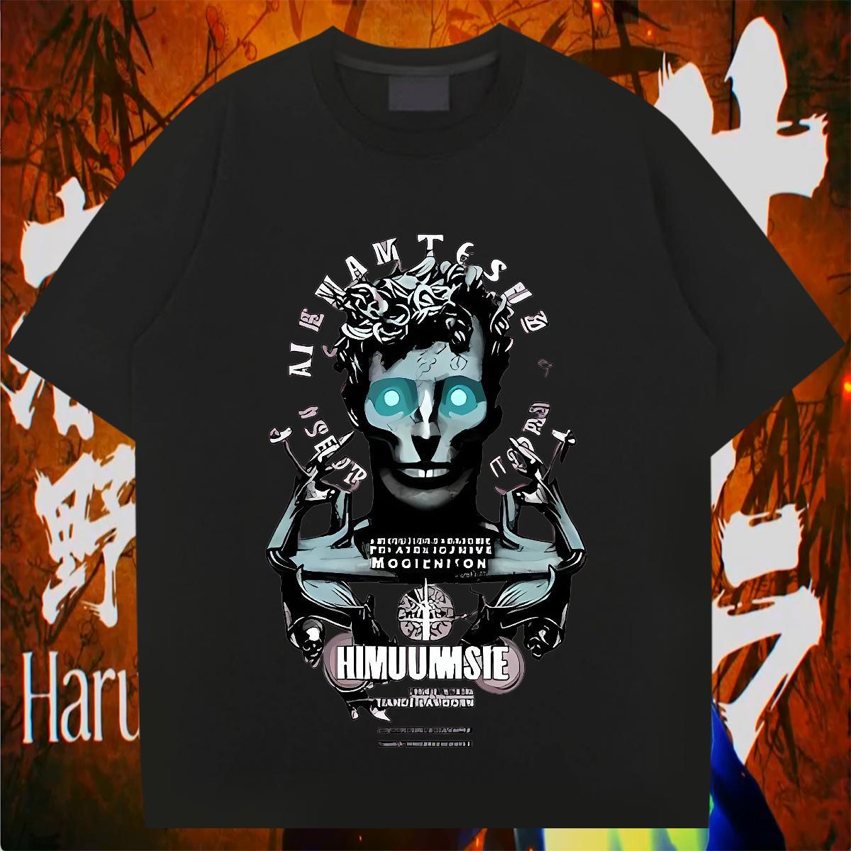 Mens T Shirts 230g Pure Cotton portrait High Street Hip Hop Breathable Crew Neck Custom Printing Tshirt for Man Woman 2024 New Designer Tshirts