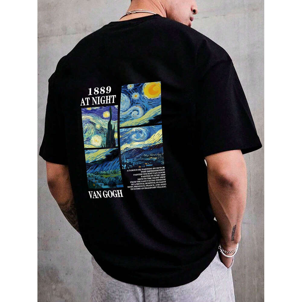 Painting Art Graphic Haruku T-shirts for Women Men Crewneck Oversized Comfortable T Shirts American Style Street Fashion Tees Comtable ees