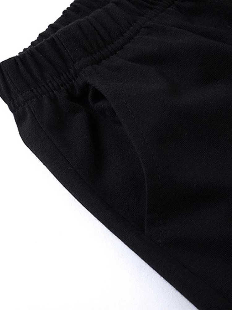 LJMOFA 5-12Y Childrens New Summer Cool Mens Casual Pants with Elastic Waist Fashionable and Comfortable Cotton Sports Shorts D303 W240813