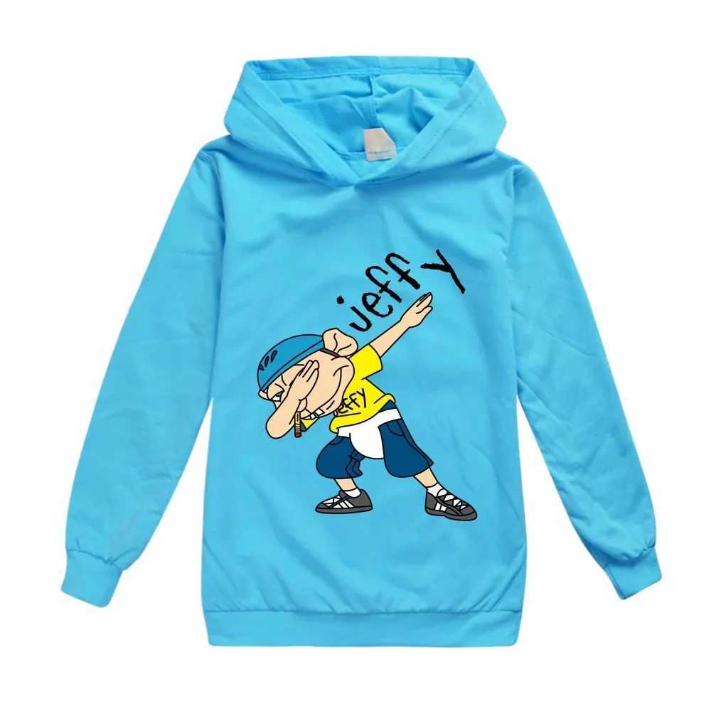 Anime Jeffy Puppet Hoodies Teenager Boys Hoodie Jumper Kids Sweatshirts Girls Leisure Outerwear Childrens Pullover StreetwearY240814