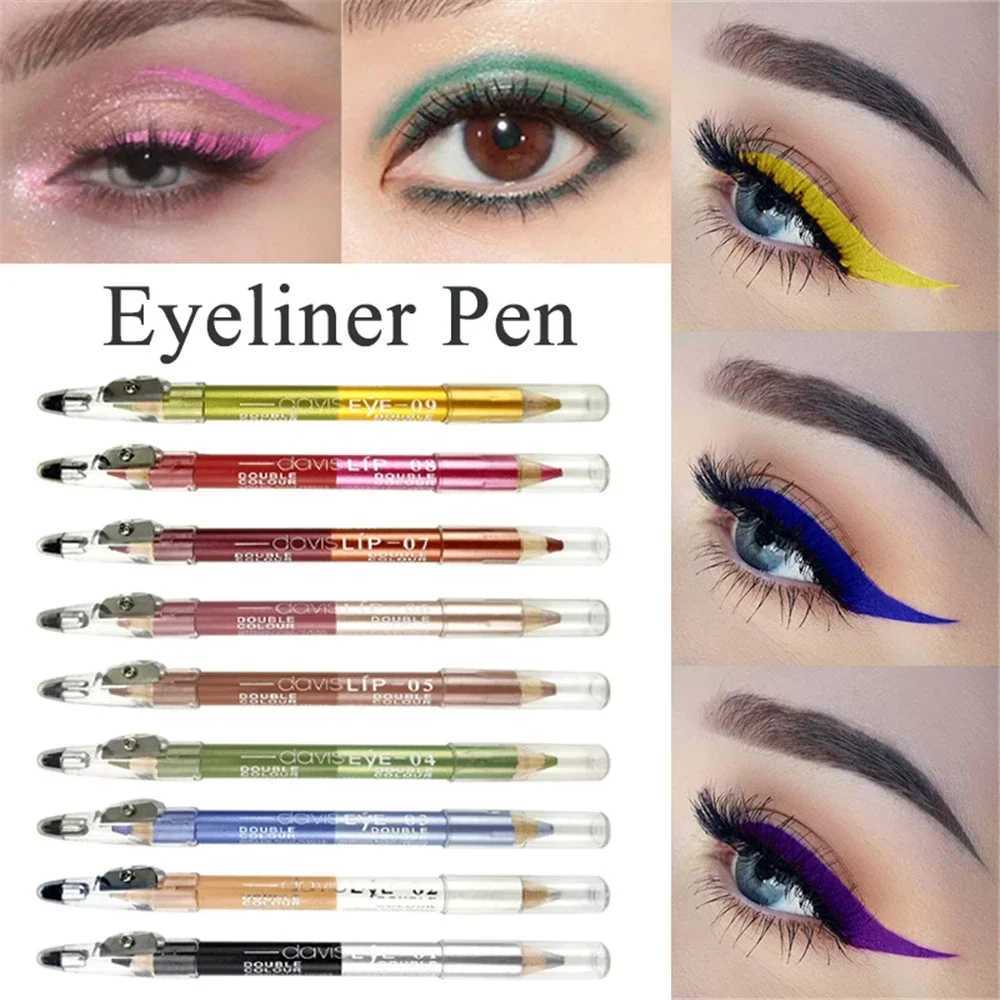 Double-headed eyeshadow Eyeliner Pencil lasting waterproof and not blooming shiny matte durable gel pen 20 color eye cosmetic Y240813