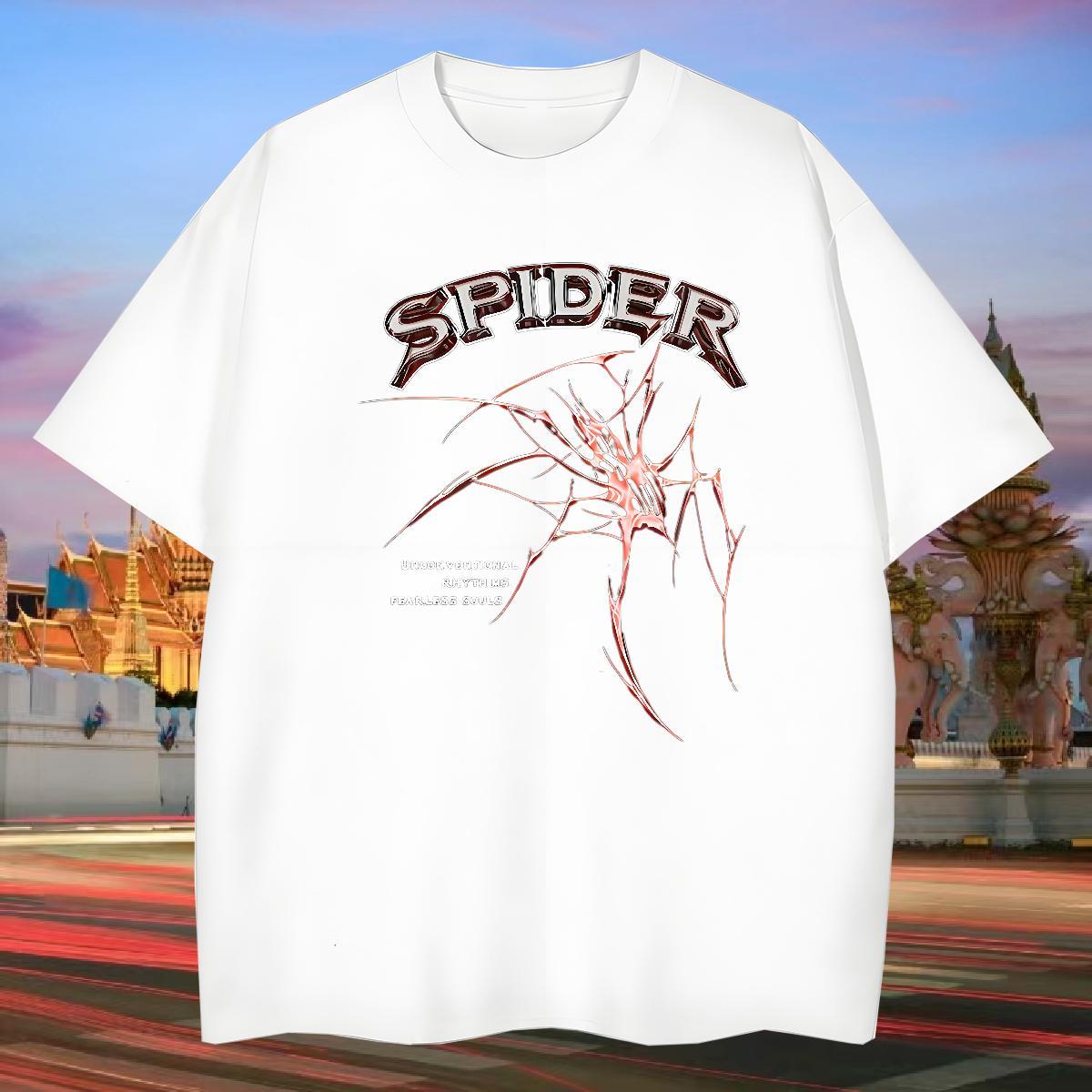 T shirt 230g 100% Cotton Hand drawn Casual Daily Wear Round Neck Short Sleeve Plus Size Cartoon Men Tshirts 2024 Summer Free Shipping Clothes