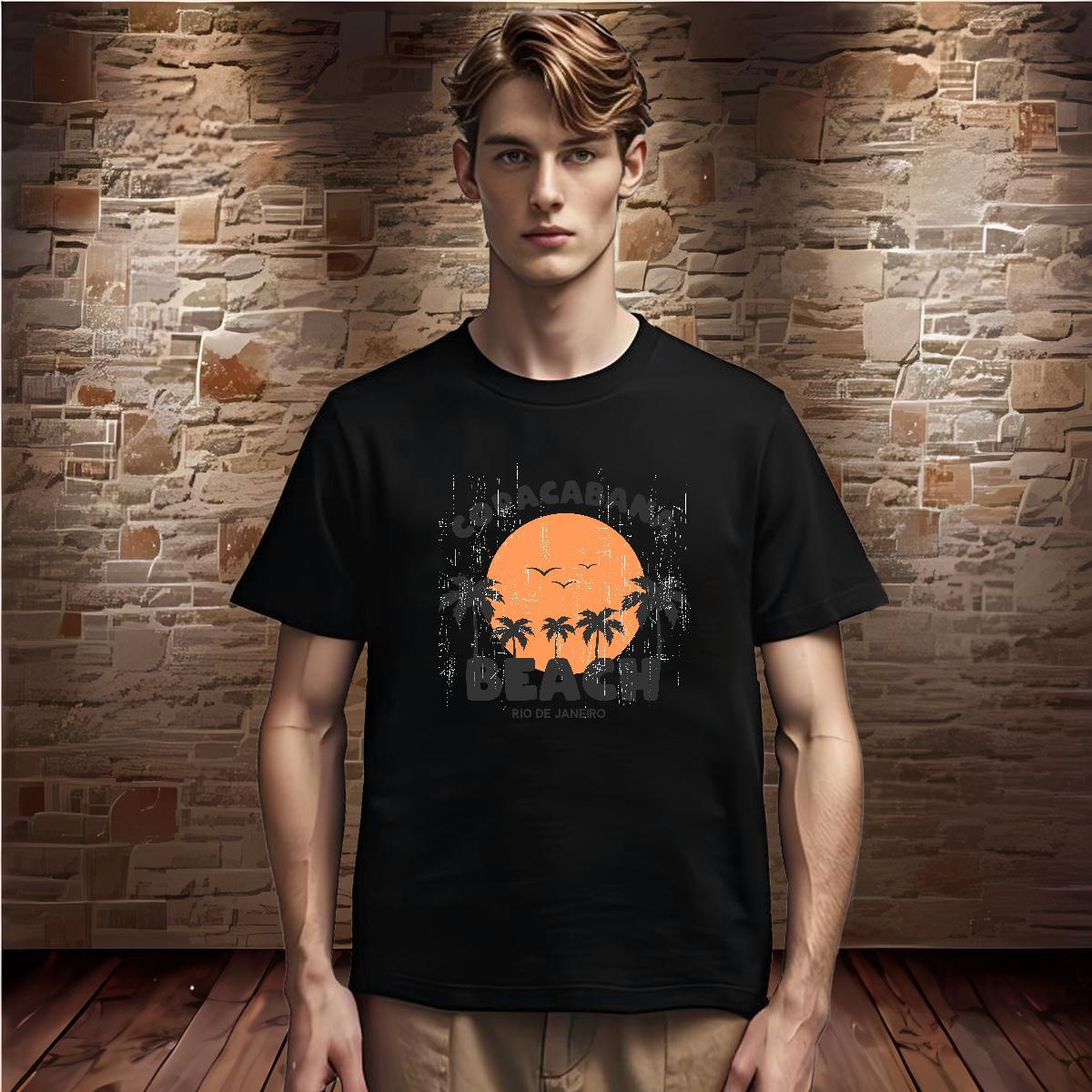 Man T Shirts 100% Cotton 230g tree Street Casual Breathable Short Sleeve Anime Print Men Clothes T-Shirt 2024 New Designer Clothings