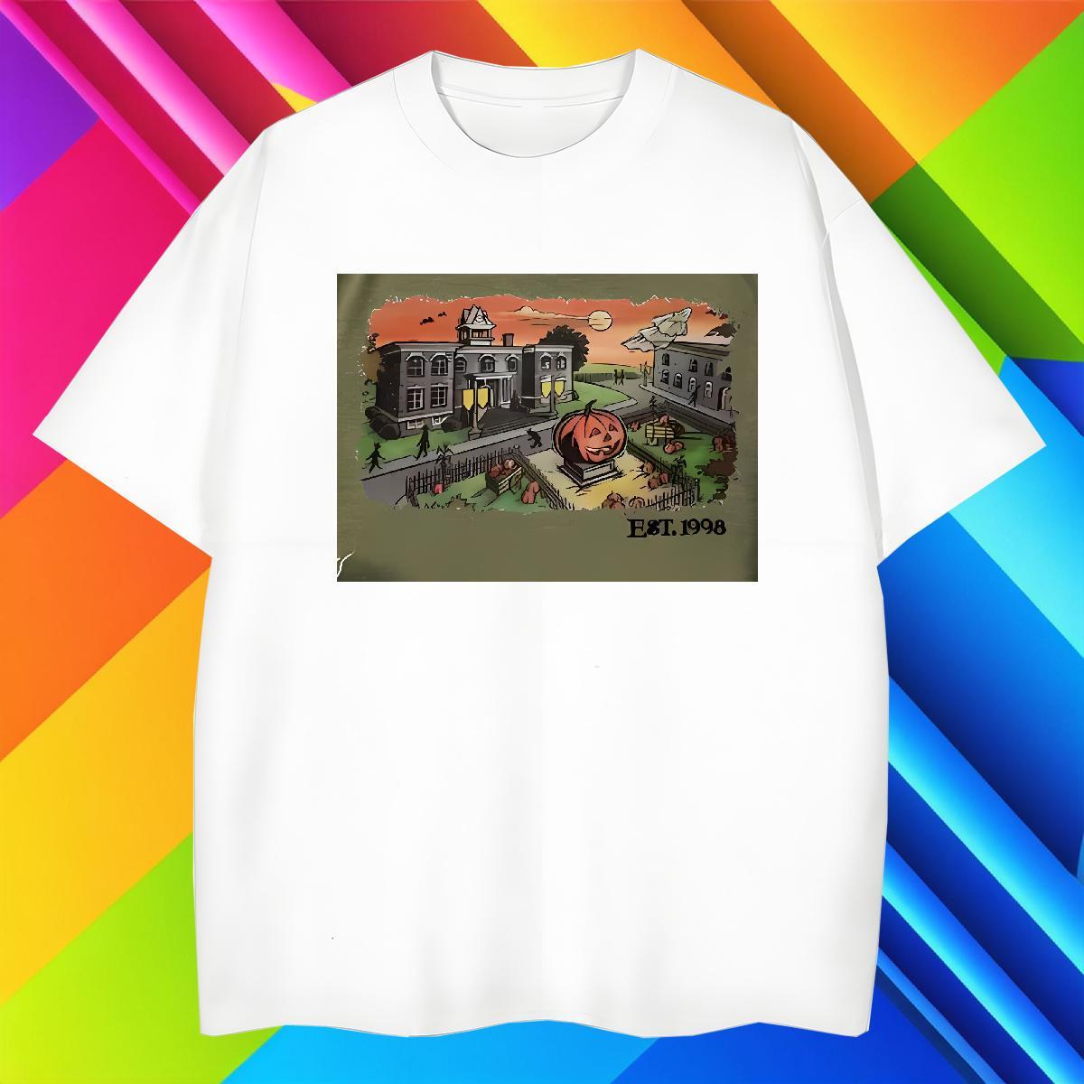 Cool Mens T Shirts halloween Short Sleeve Soft High Street Hip Hop Customized Print 100% Cotton 230g Tshirts Wholesale Top Tees