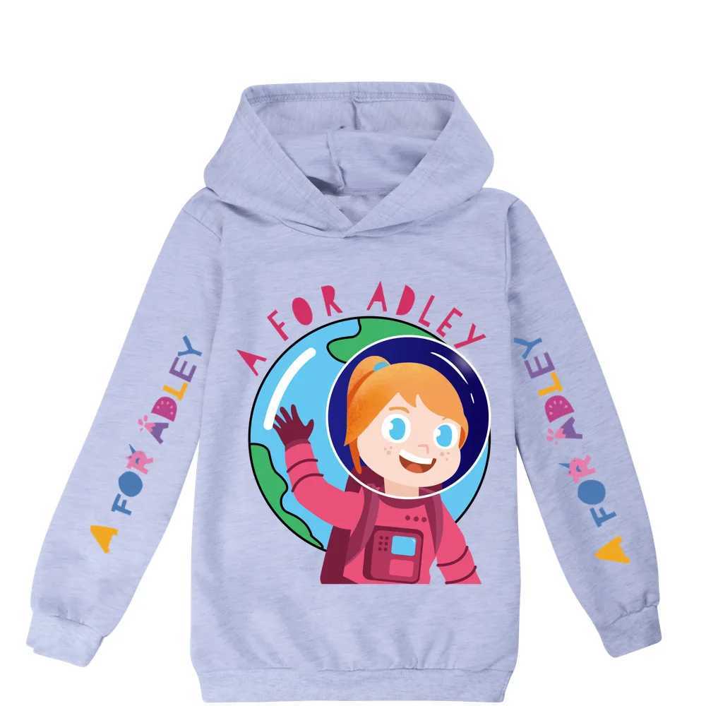 A for Adley Hoody Spring Autumn Boys Girls Pullovers Kids Pure Cotton Hoodie Sweatshirt Long Sleeve Children Clothes SportswearY240814