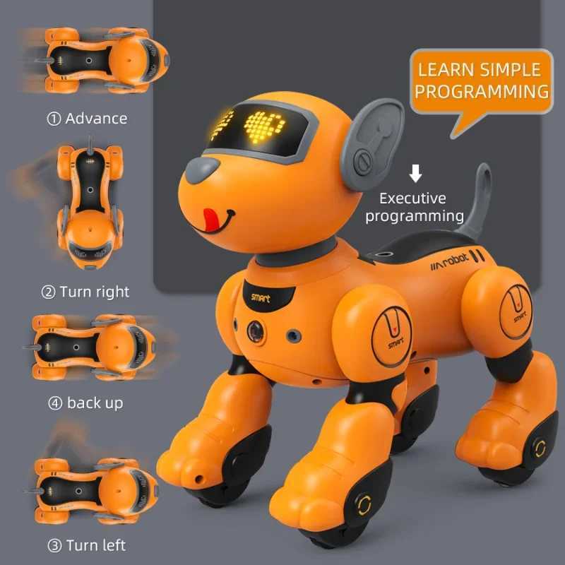 RC Toy 2.4G Remote Control Intelligent Robot Dog Training Teasing Walking Touch Interaction Etc Stunts Electronic Pets for Gifts Y240814