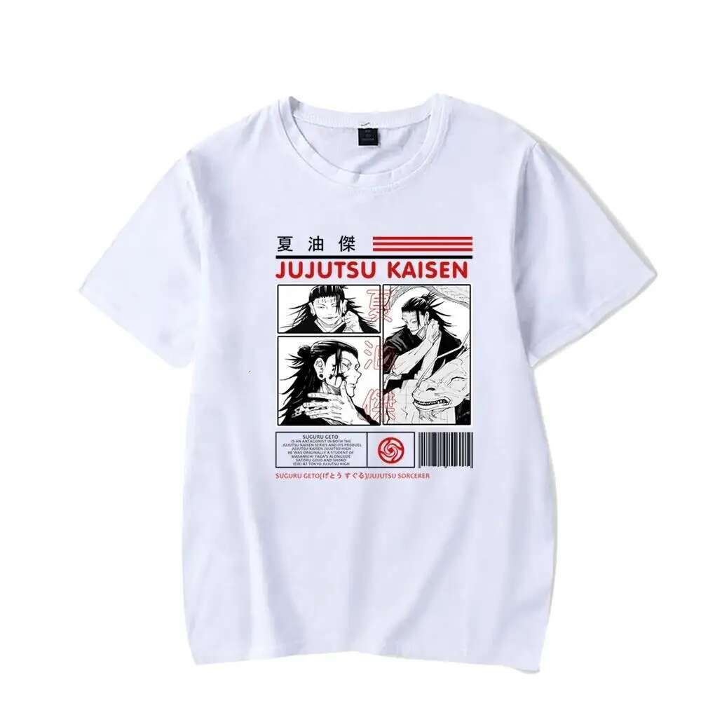 Jujutsu Anime Kaisen Suguru Geto graphic print trend fashion summer men and women universal short-sleeved T-shirt round neck wo