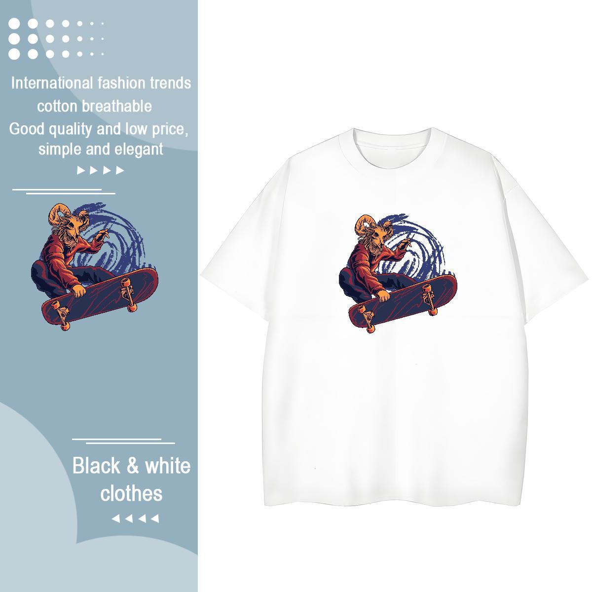 Brand T shirt sheep Pure Cotton Summer Casual Custom Printing 230g Pure Cotton Men Tees Free Shipping Polos