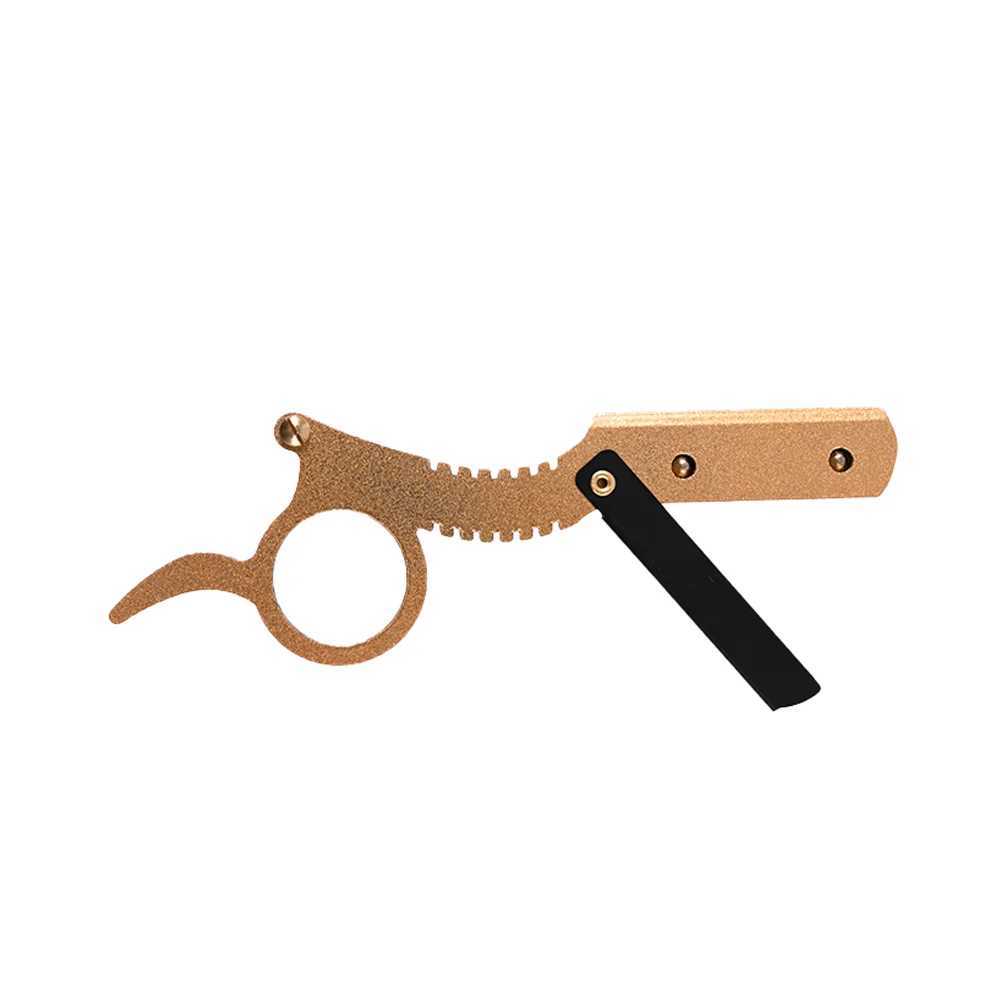 Straight Edge Barber Razor Haircut Beard Eyebrow Shaving Tool Manual Depilation Razor Not Include Razor Blade Safety RazorM240814