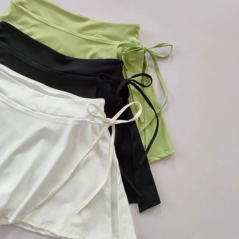 Y2K casual Sports Badminton Tennis Half-body Pants side slits Yoga Sunlight sporty girls aesthetic comfortable Skirt